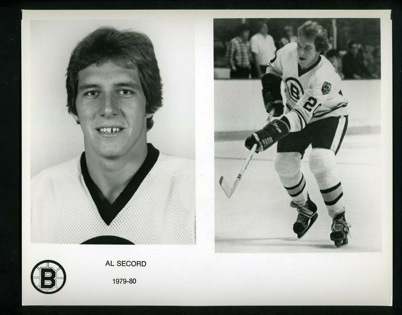 Al Secord Boston Bruins team issued 1979 Press Photo Poster painting