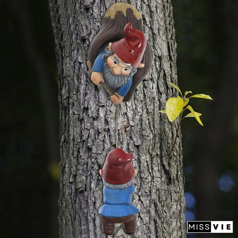 【New】Fairy Resin Statues Miniature Mini Elf Sculpture Dwarf Funny Gnome Statue, Naughty Garden Figurines, For Patio, Yard, Lawn