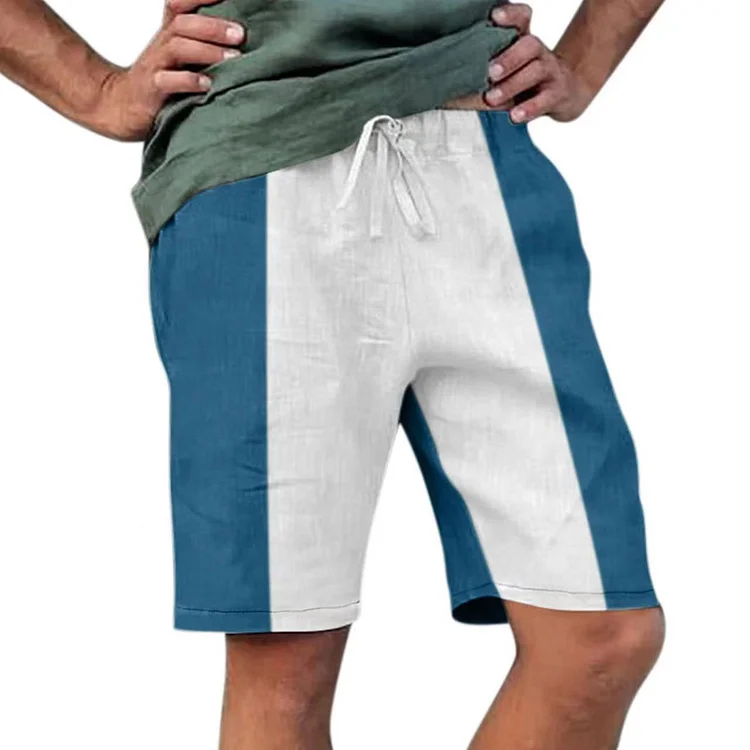 Men'S Casual Colorblock Beach Shorts