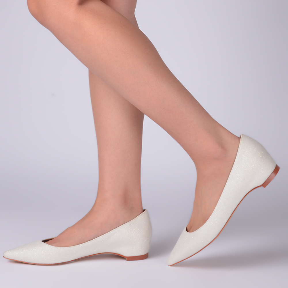 Women's Everyday Pointed Toe Flats Purple & White