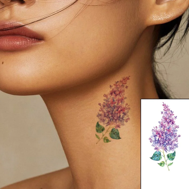 Sketch Rose Flowers Waterproof Temporary Tattoo Sticker Hand Lines Design Fake Tattoos Flash Tatoos Arm Chest Body Art for Women