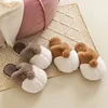 Gioiacombo&trade; Autunno e inverno peluche carino genitore-figlio pantofole calde Corgi