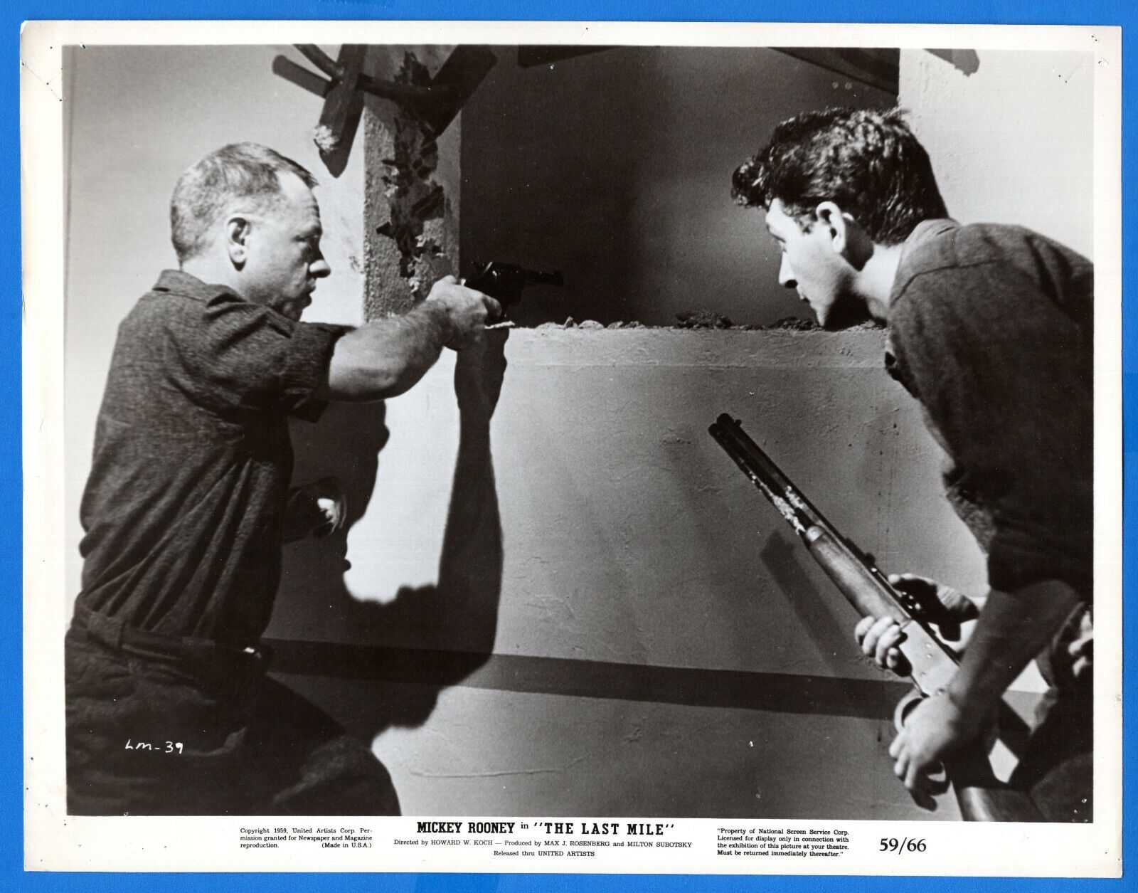 MICKEY ROONEY Actor Vintage 8x10 Promo Press News Photo Poster painting THE LAST MILE 1959