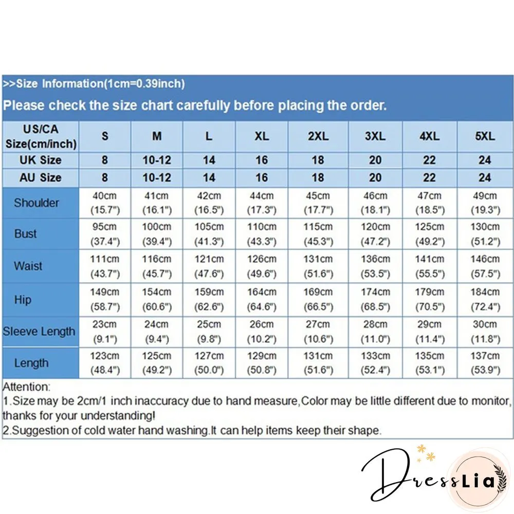 Women Summer Short Sleeve Fashion Printed Dress Party Beach Kaftan Long Maxi Dress Plus