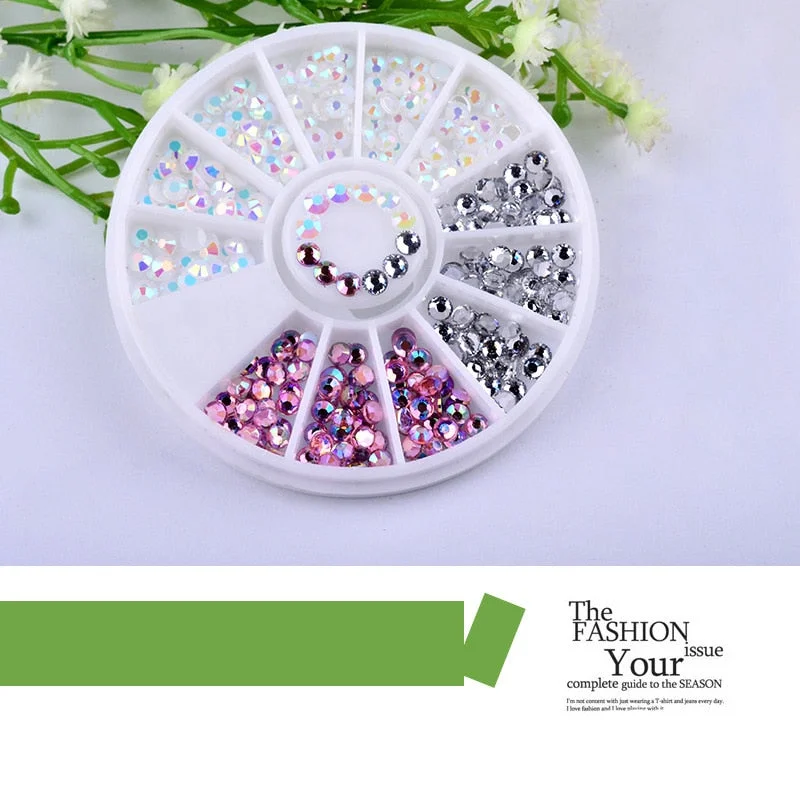 Nail Wheel Decoration Fashion Jelly AB Acrylics  Accessoires Designs Nail Stickers Decorate Jewelry Beauty Salons-Nail Inspo