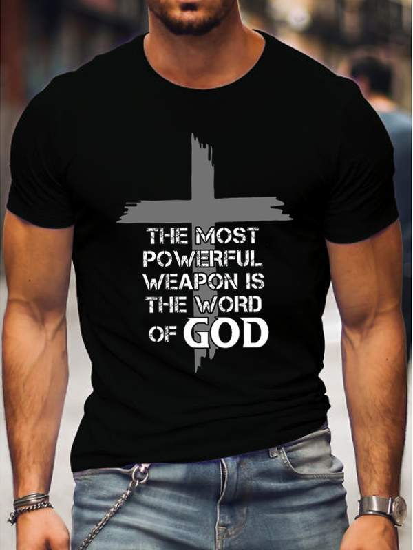 The Most Powerful Weapon Cotton Crew Neck T-shirt