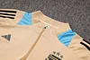 Joyfball 2024/2025 Argentina Half-Pull Training Suit Khaki Jersey 1:1 Thai Quality Set