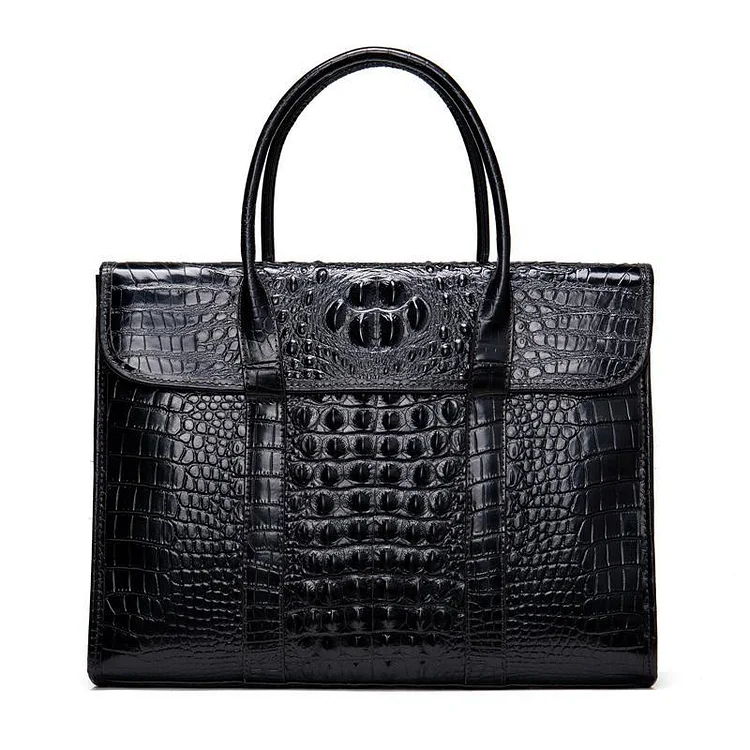 Casual Business Crocodile Leather Multipurpose Large Capacity Briefcase Handbag