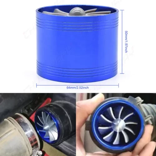 Dronehint Car Air Intake Turbonator Engine Gas Fuel Saver Turbine Charger Parts SingleFan (For: Acura) Parts