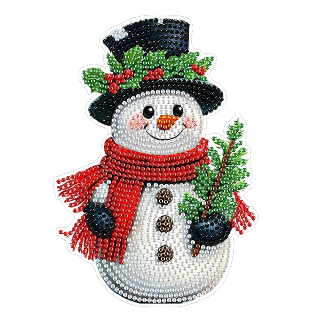 Snowman DIY Acrylic Shaking Head 5D DIY Diamond Art Tabletop Ornament Home Decor
