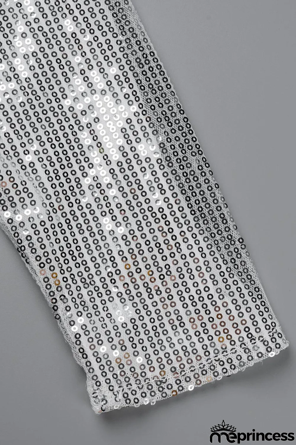 Champagne Fashion Solid Sequins Patchwork O Neck Outerwear