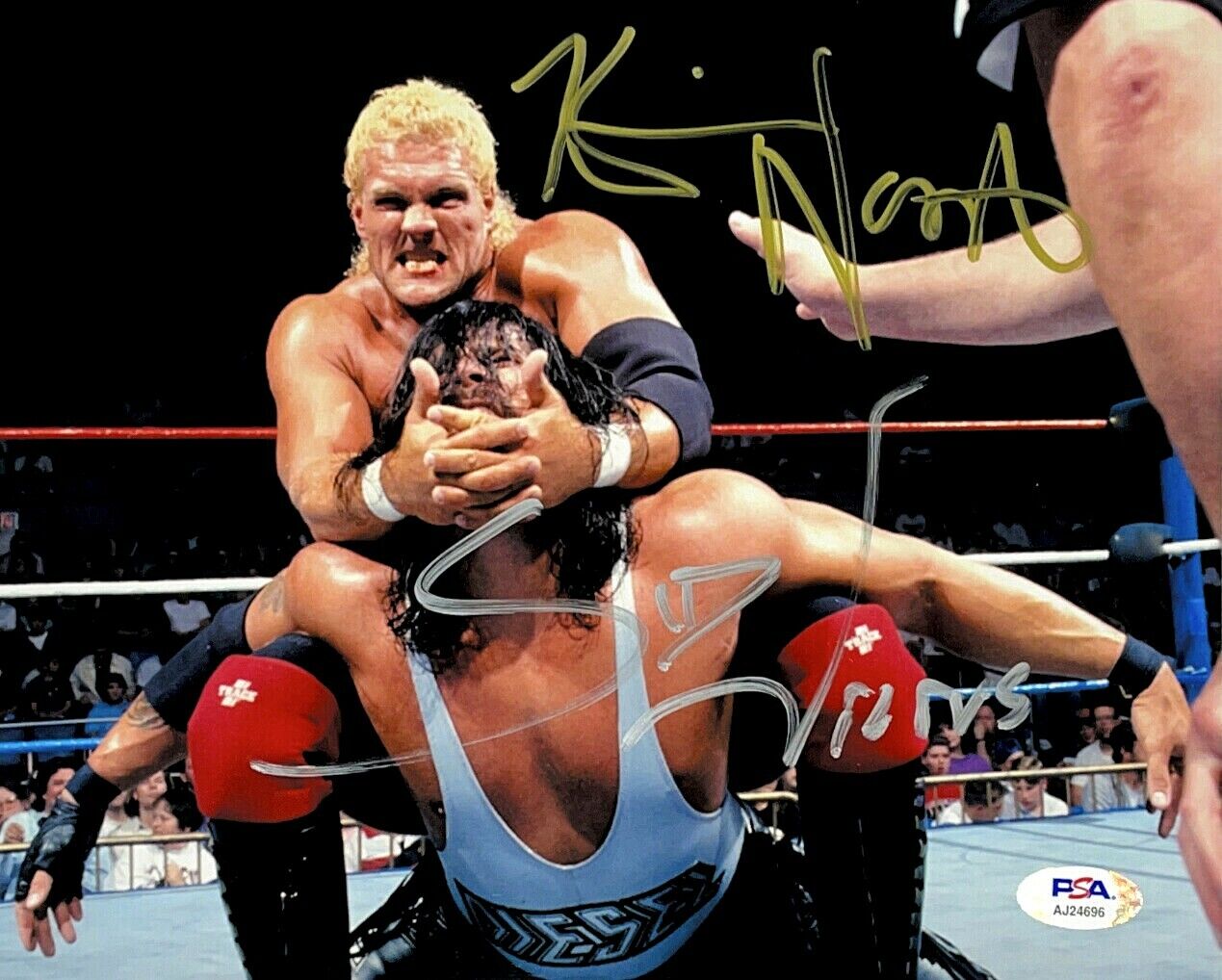 WWE KEVIN NASH AND SID VICIOUS HAND SIGNED AUTOGRAPHED 8X10 Photo Poster painting WITH PSA COA