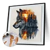 (US Only)Paint By Numbers Kit On Canvas DIY Oil Art Wolf Picture Home Decor40x40cm