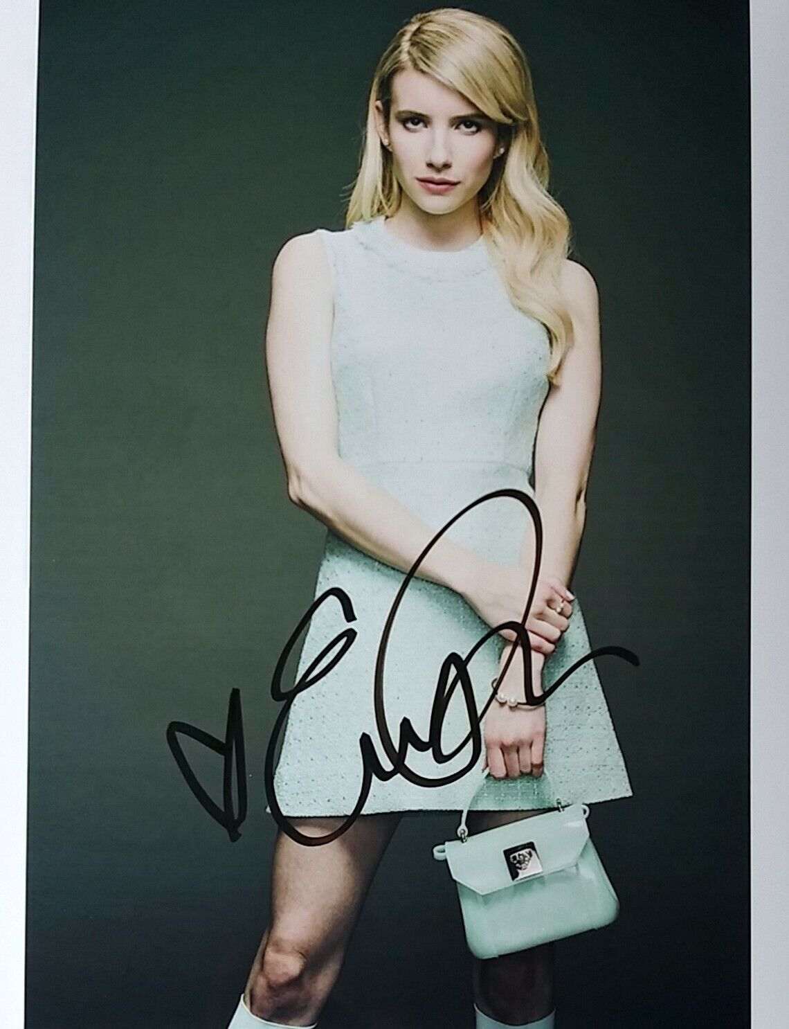 Emma Roberts signed 8 x 10