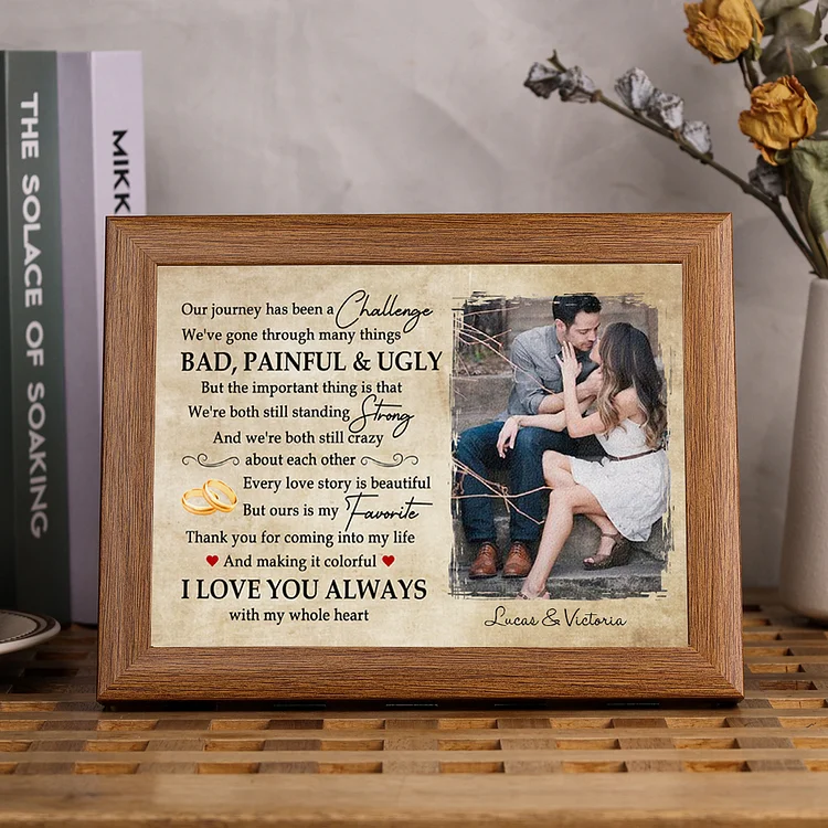 Our Story Is My Favorite Photo Frame Personalized LED Light Shadow Box Couple Gifts