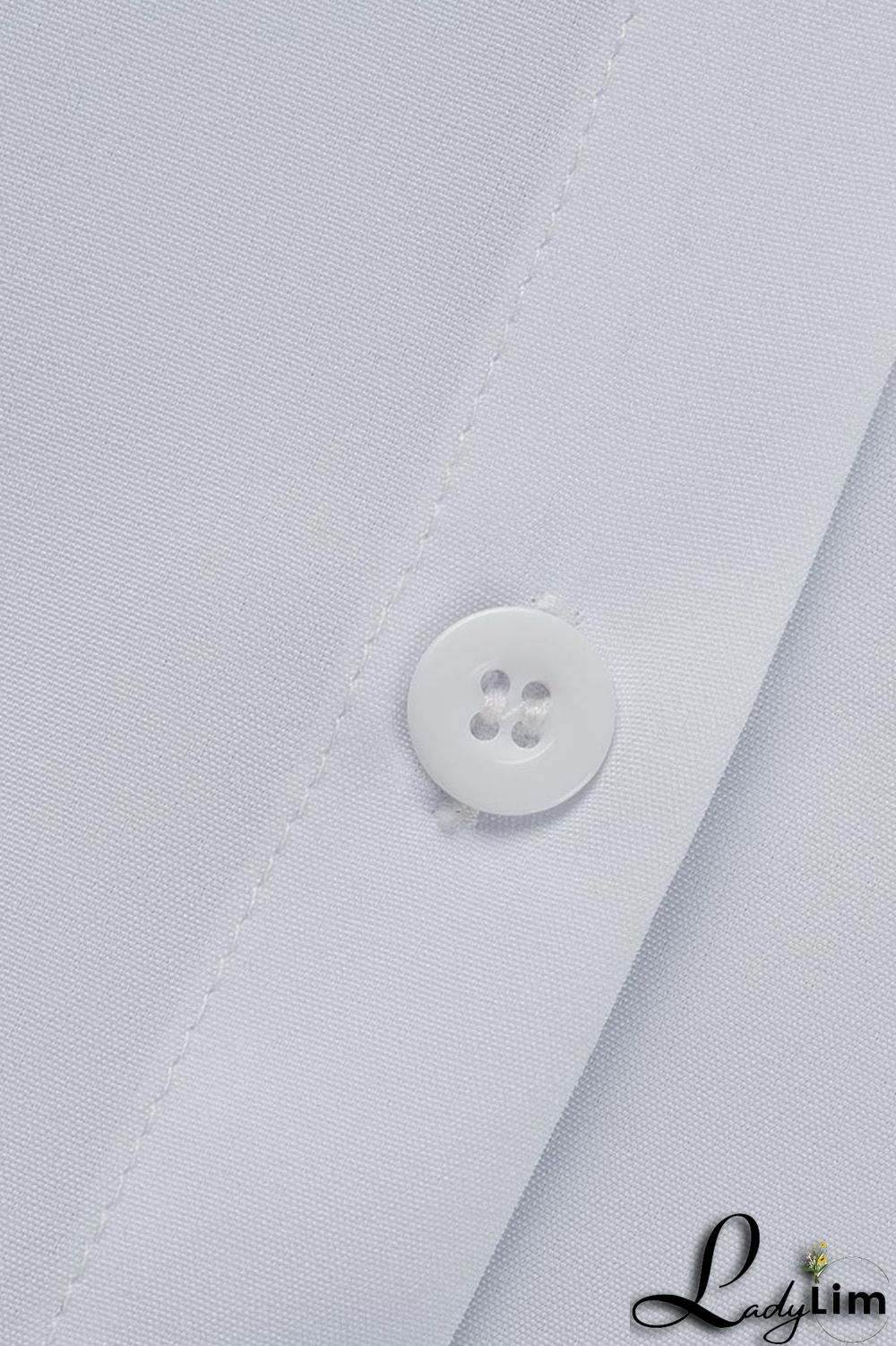 Light Blue Casual Simplicity Solid Patchwork Buckle Turndown Collar Long Sleeve Two Pieces