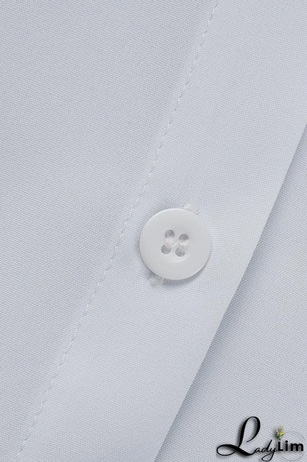 Light Blue Casual Simplicity Solid Patchwork Buckle Turndown Collar Long Sleeve Two Pieces