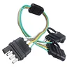 4 Pin Car Trailer Light Wiring Harness Flat Trailer End Connector for Trailer RV