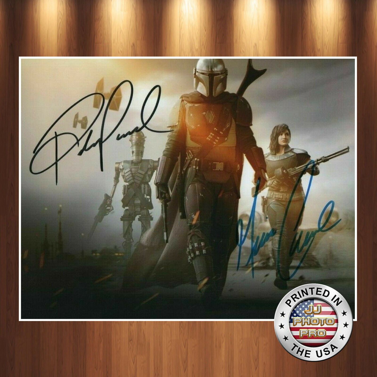 Pedro Pascal Gina Carano Autographed Signed 8x10 Photo Poster painting (Star Wars) REPRINT