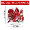 (US Only)2D Flat Print Flower Cardinal DIY Double-Sided Desktop Diamond Art Kits