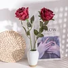 Autumn Vibe 10cm Burn Edge Stem Rose Artificial Flower