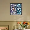 Diamond Painting-DIY Full Round Drill Girl Wolf(40*40 CM)