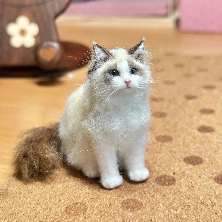 🐱💖Mini Felted Wool Cat 