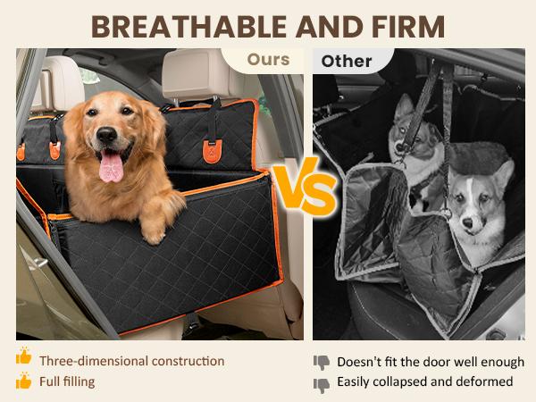 Product Introduction of 【TikTokShopBacktoSchool】Upgraded Back Seat Extender for Dogs with Impact Foam, Dog Car Seat Cover with Hard Bottom Holds 400lbs 6