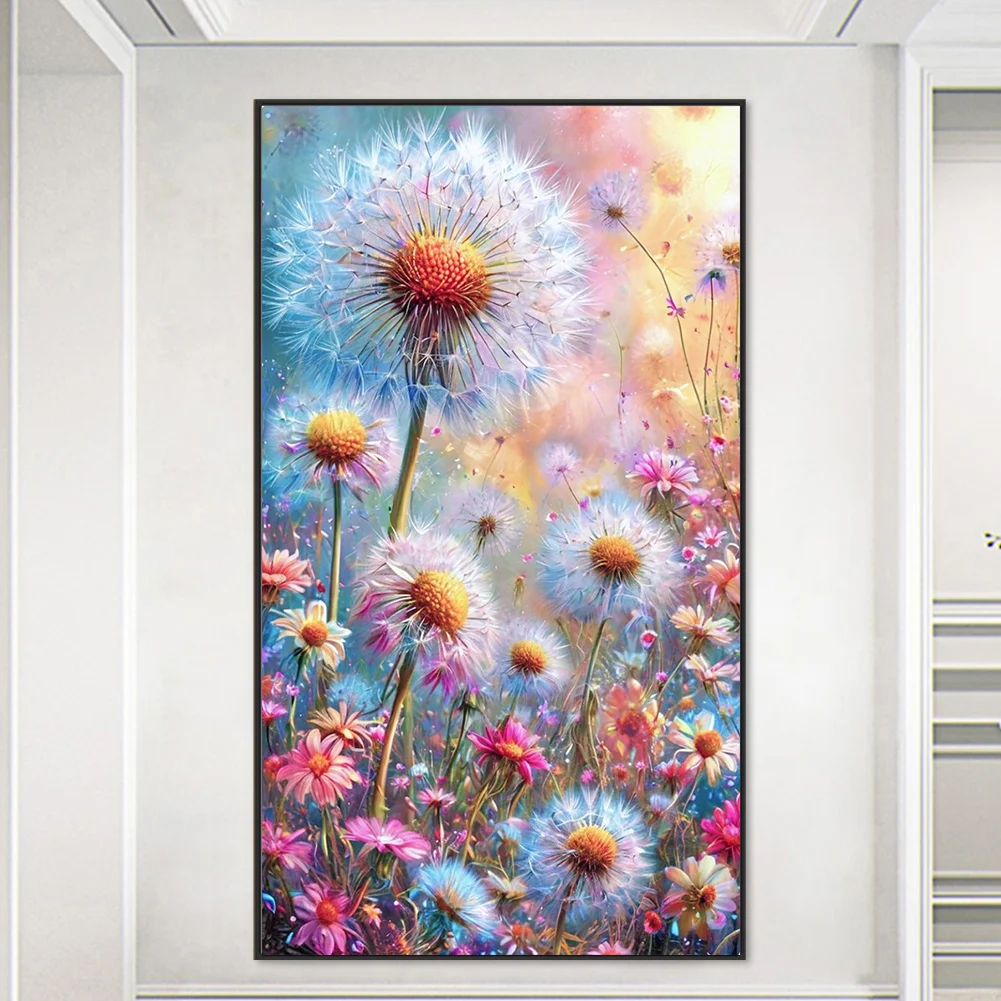 Diamond Painting - Full Round Drill - Dandelion Bushes(Canvas|40*70cm)