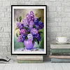 Diamond Painting-DIY Full Round Drill Purple Orchids