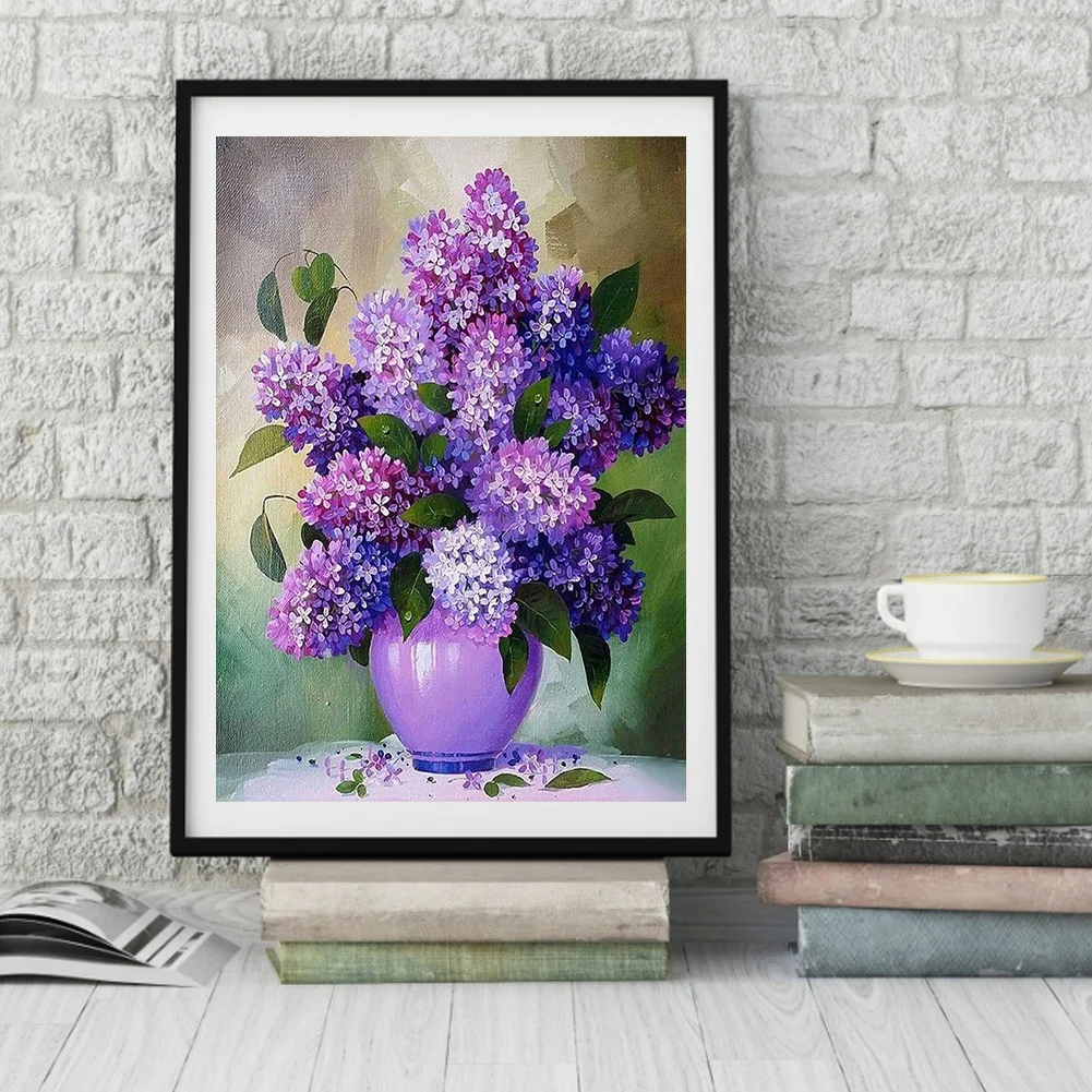 Diamond Painting - Full Round Drill - Purple Orchids