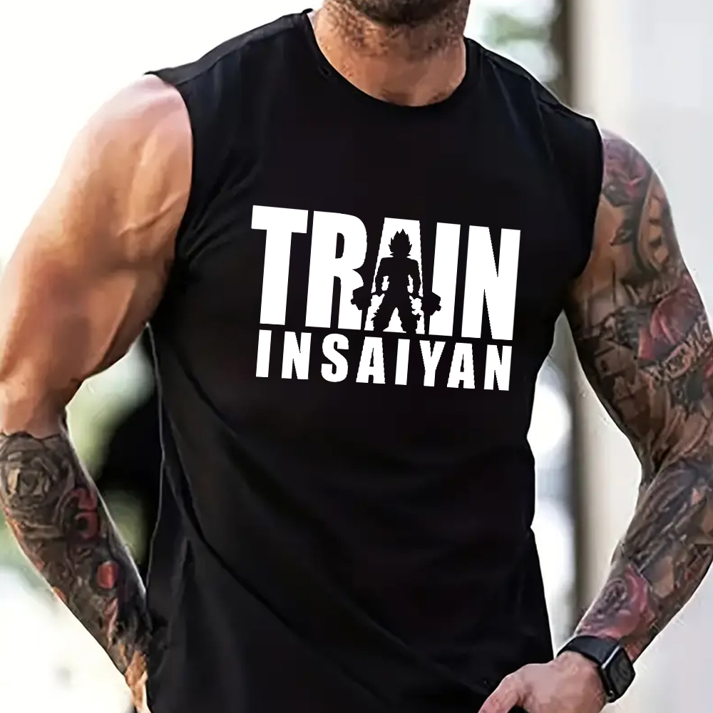 Men's Dragon Ball Anime Print Gym Tank Top