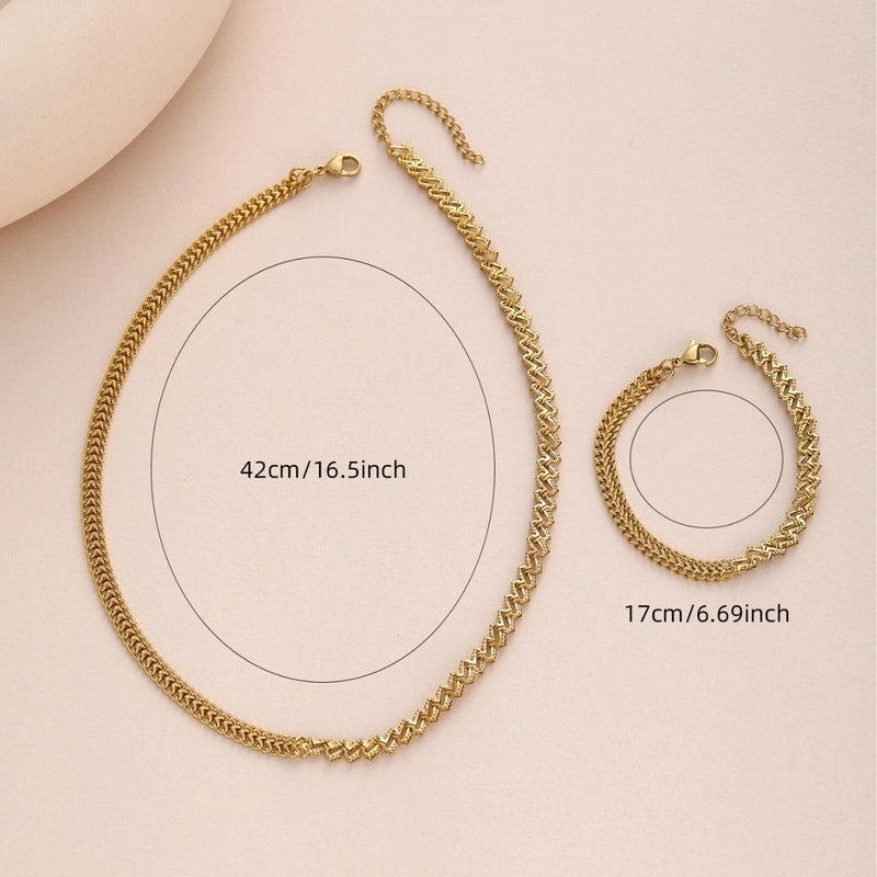 Elegant Streetwear Geometric Titanium Steel Plating Stainless Steel Jewelry Sets