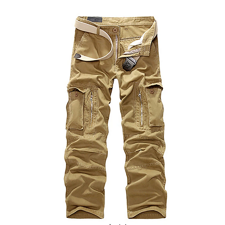 Men's Cargo Pants Multiple Pockets Casual Camouflage Solid Colored