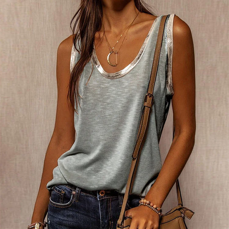 Casual Simple Sleeveless Tank Top