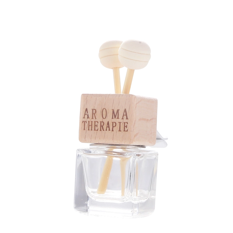 Car Air Outlet Clip Aromatherapy Bottle Large Square Glass Perfume Bottle Car Air Conditioning Hole Car Accessories Empty Bottle