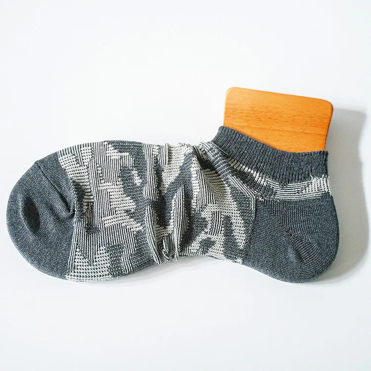 Retro Camouflage Two-Needle Two-Way Crew Socks
