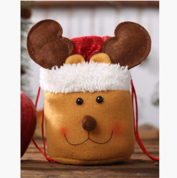 3 Pieces Christmas Decorations Candy Bags Apple Storage Xmas Ornaments-elleschic