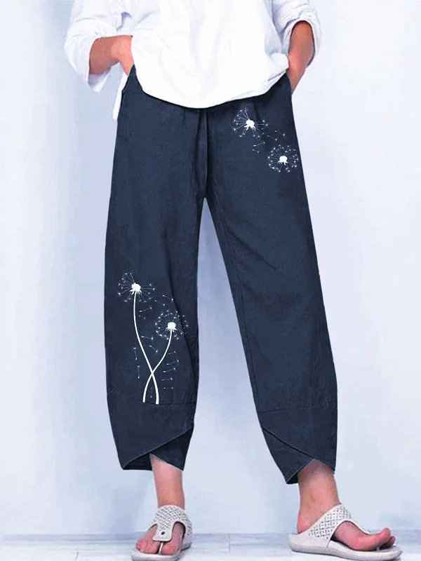 Women's Summer Casual Loose Graphic Printed Wide Leg Pants Casual Pants