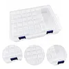 32 Double Buckle Clear Bead Organizer Box with Compartments Plastic Storage Boxes Set with Stickers Multifunctional Diamond Painting Storage Containers for Diamonds Seeds Beads Nail Rhinestones