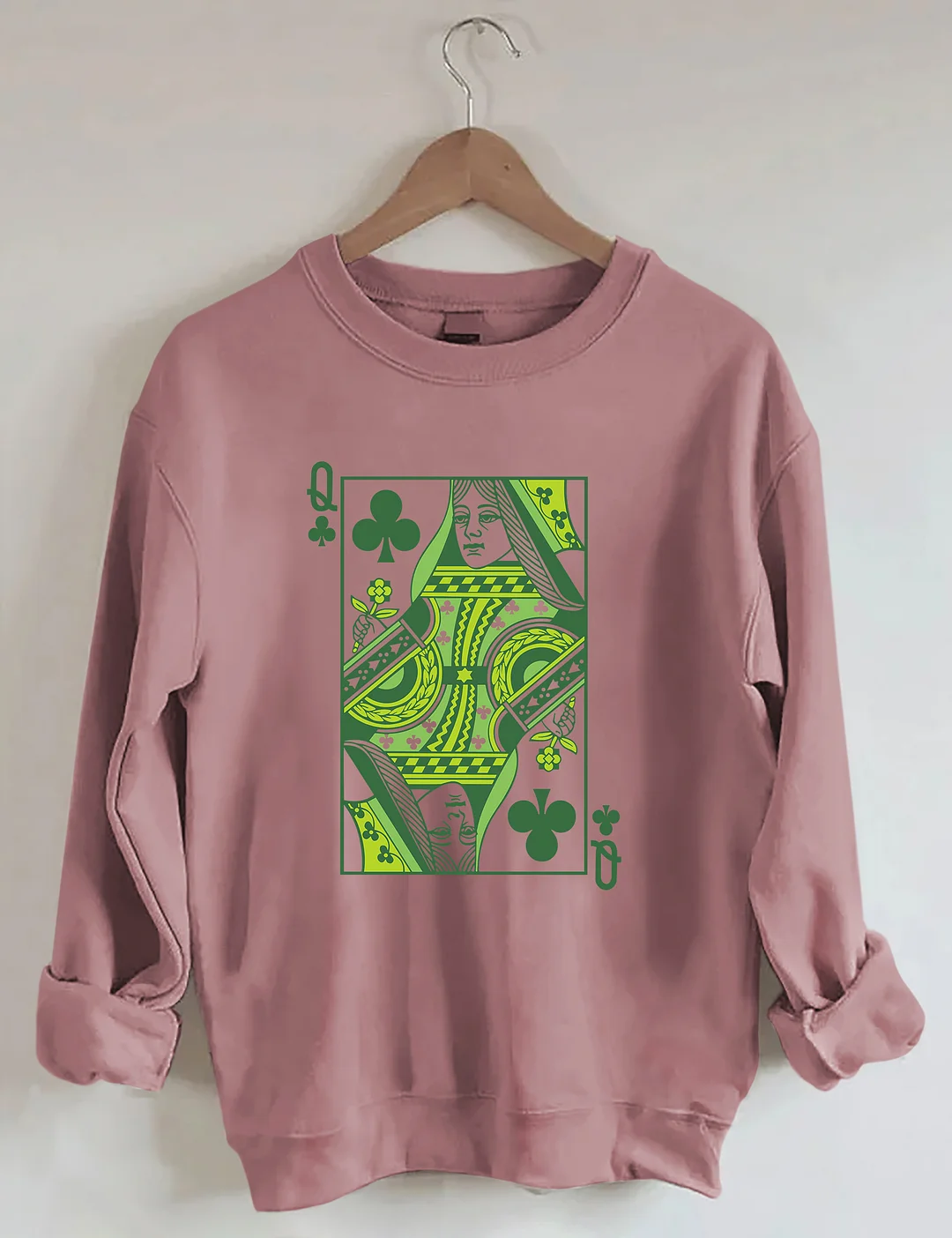 Queen Of Clubs St. Patrick's Day Sweatshirt 