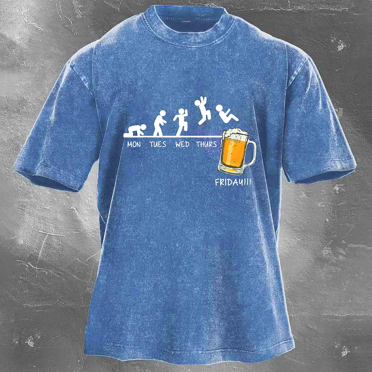 Beer Men's washed T-shirt