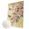 DIY Pearl Painting Garden Butterfly for Home Wall Decor with Frame(40x30cm)