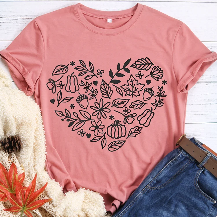 🍁Be Thankful - Happy Fall Farm Fresh Pumpkin Heart T-Shirt