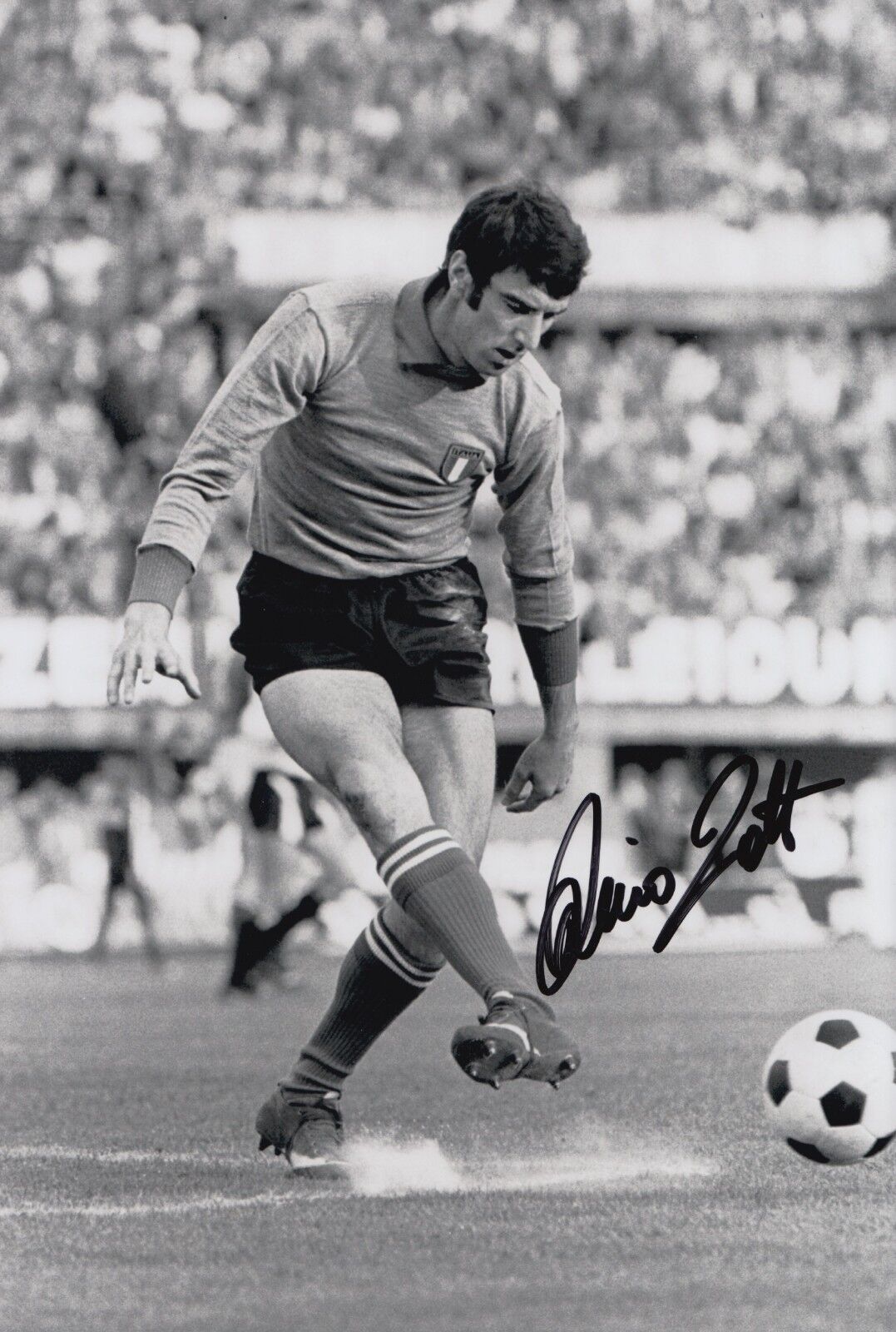 Dino Zoff Hand Signed 12x8 Photo Poster painting Italy - Football Autograph 1.