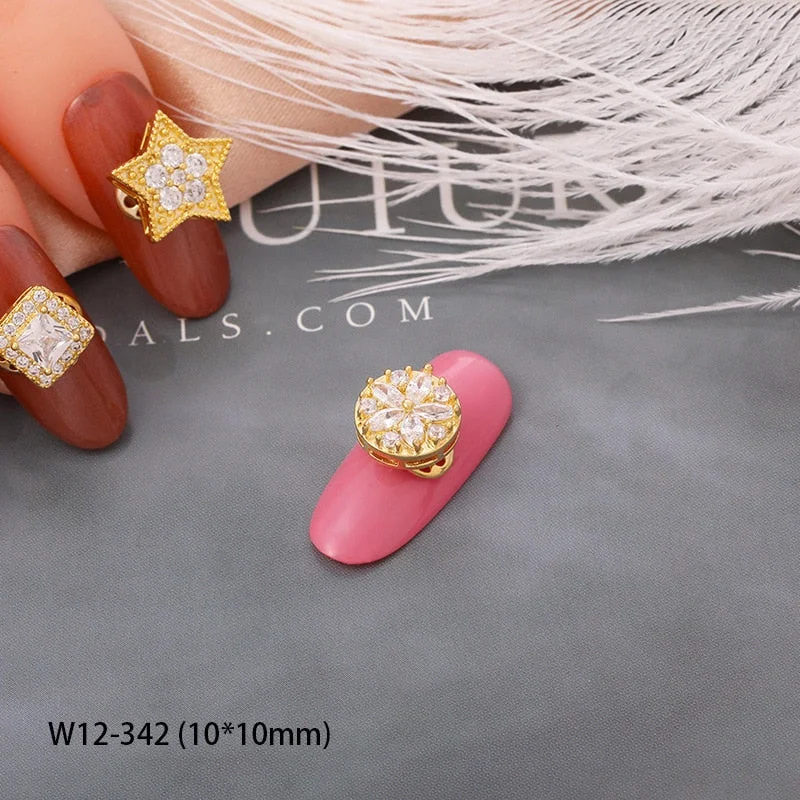 Japanese Nail Art Zircon High Speed Transfer Beads Rotatable Nail Alloy Pearlescent Nail Accessories DIY Nail Designer Supplies