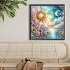 Diamond Painting-DIY Full Round Drill Flower Sea Moon（40x40cm）