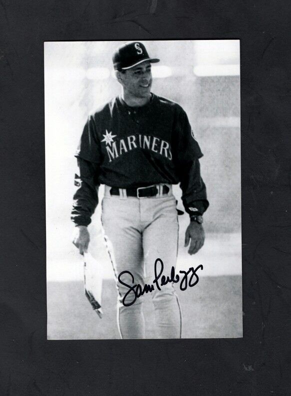 SAM PERLOZZA-SEATTLE MARINERS AUTOGRAPHED PC SIZED Photo Poster painting