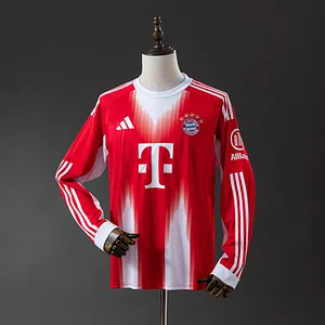 2025/2026 Long Sleeve Bayern Munich Home Football Jersey 1:1 Thai Quality