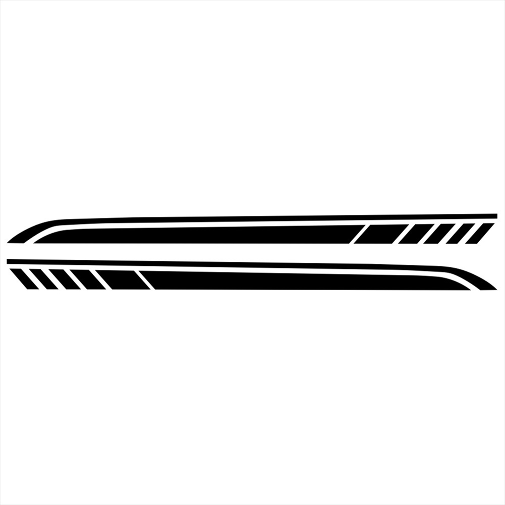

Car Door Side Stripes Pvc Stickers Decals Graphics Auto Accessories, Black, 501 Original